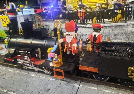 Sinterklaastrein in het Modelspoor Museum in Sneek
