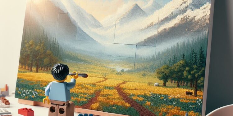 LEGO-kunstenaar Ernesto Lemke is in november 2023 in Emmen